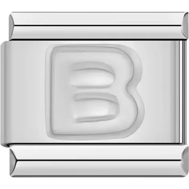 Letter B Italian charm bracelet link