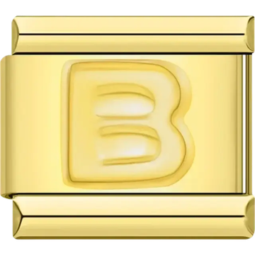 Letter B Italian charm bracelet link