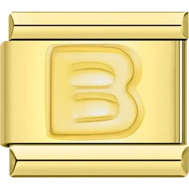 Letter B Italian charm bracelet link