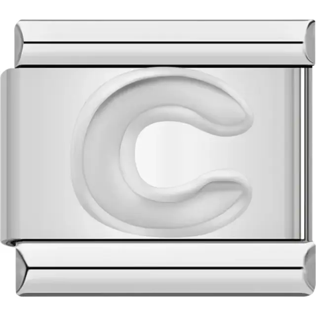 Letter C Italian charm bracelet link