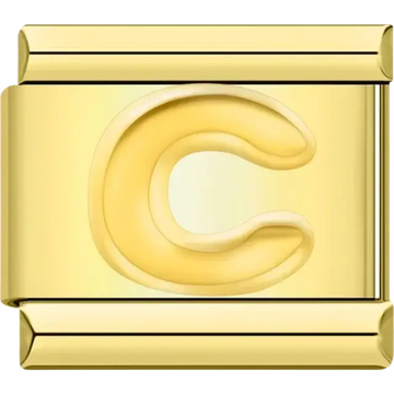 Letter C Italian charm bracelet link