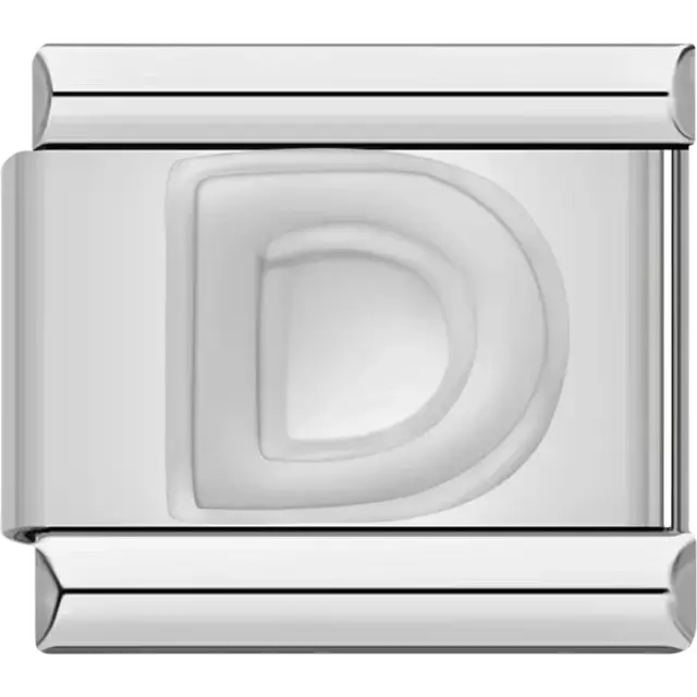 Letter D Italian charm bracelet link