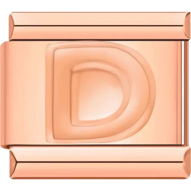 Letter D Italian charm bracelet link