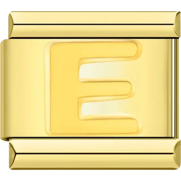 Letter E Italian charm bracelet link