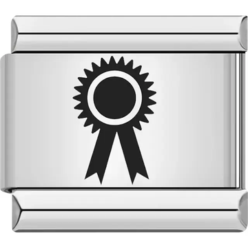 Achievement ribbon award Italian charm bracelet link