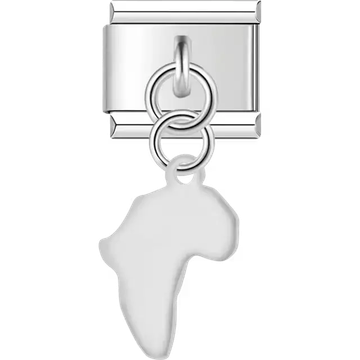 Africa continent outline dangle Italian charm bracelet link