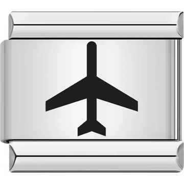 Airplane travel flight Italian charm bracelet link