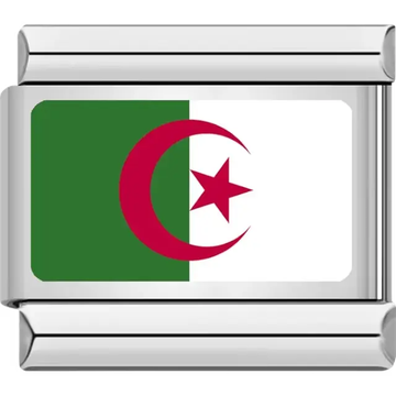 Algerian flag Italian charm bracelet link