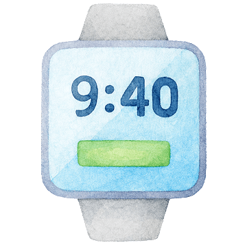 apple watch watercolor illustration