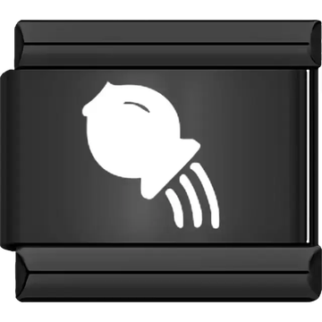 Black Aquarius zodiac symbol Italian charm bracelet link