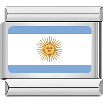 Argentinian flag Italian charm bracelet link