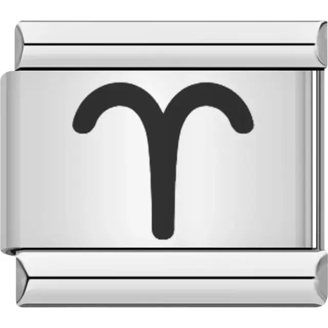 Aries zodiac sign Italian charm bracelet link