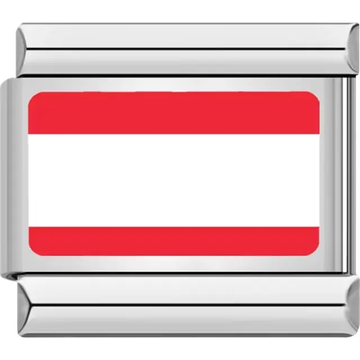 Austrian flag Italian charm bracelet link
