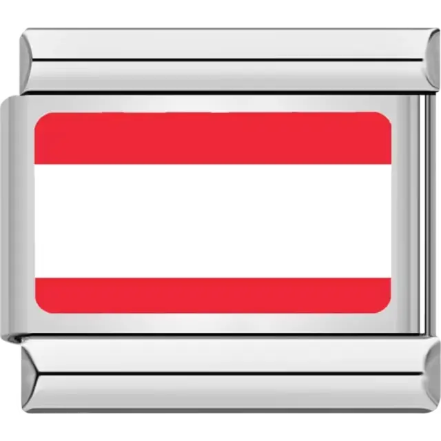 Austrian flag Italian charm bracelet link