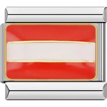 Austrian flag Italian charm bracelet link
