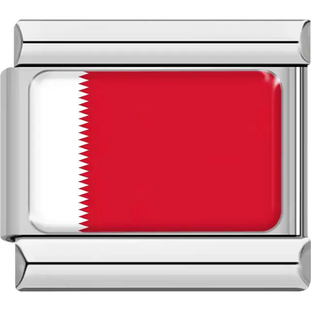 Bahraini flag Italian charm bracelet link