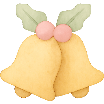 Christmas bells watercolor illustration