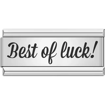 "Best of luck!" text Italian charm bracelet link