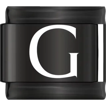 White uppercase letter G on a black background Italian charm bracelet link