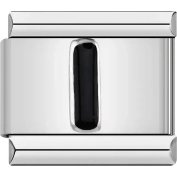 Black letter “I” Italian charm bracelet link