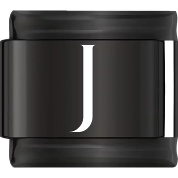 White uppercase letter J on a black background Italian charm bracelet link