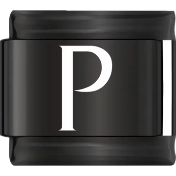 White uppercase letter P on a black background Italian charm bracelet link