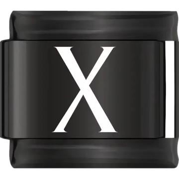 White uppercase letter X on a black background Italian charm bracelet link