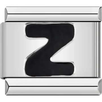 Black letter “Z” Italian charm bracelet link