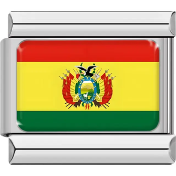 Bolivian flag Italian charm bracelet link