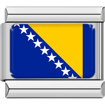 Bosnia and Herzegovina flag Italian charm bracelet link