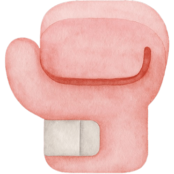 Boxing glove watercolor illustration