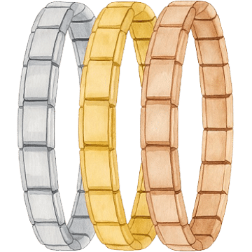 Italian charm bracelets watercolor illustration