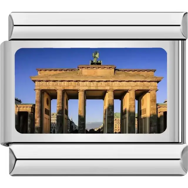 Berlin Brandenburg Gate landmark photo Italian charm bracelet link