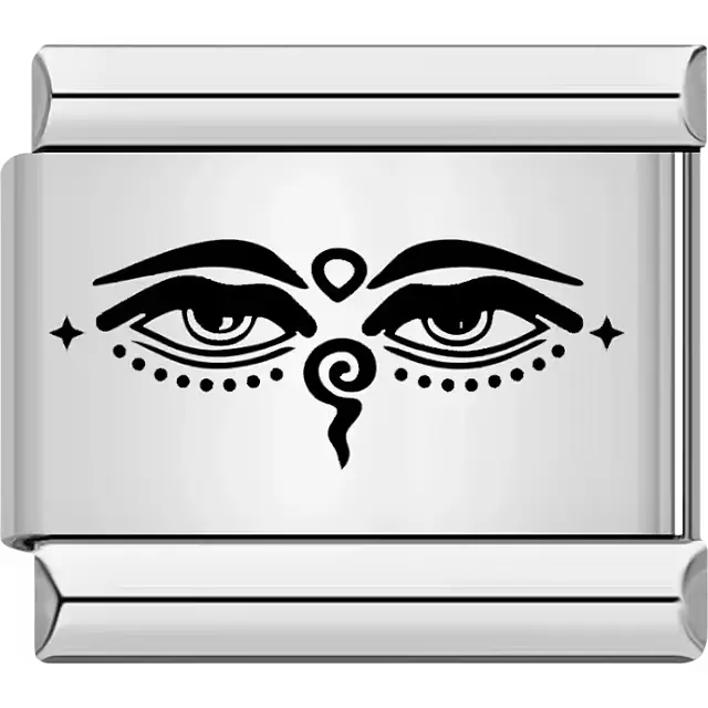 Buddha eyes wisdom symbol Italian charm bracelet link