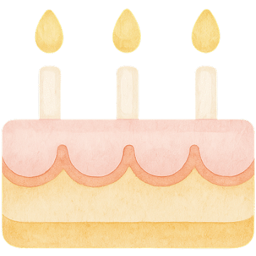 Cake watercolor illustration