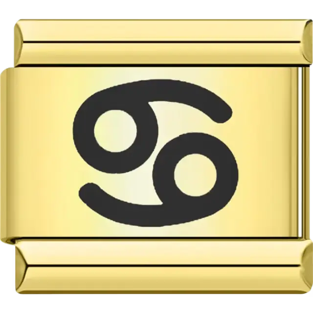 Cancer zodiac sign Italian charm bracelet link