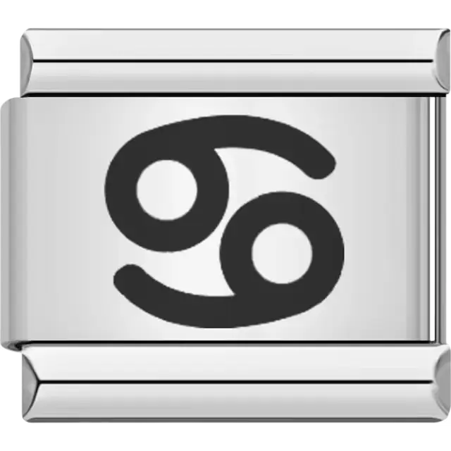 Cancer zodiac sign Italian charm bracelet link