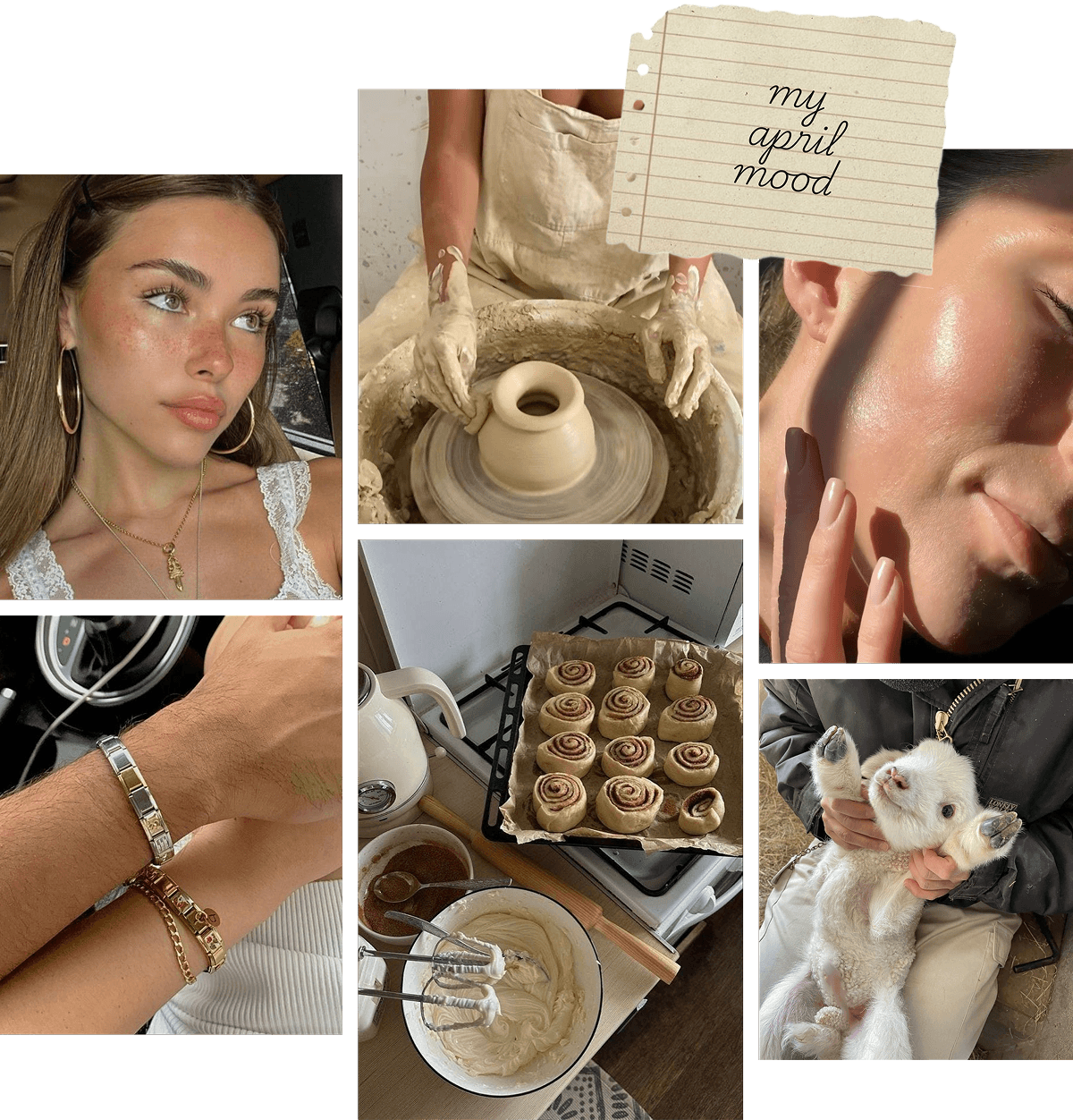April mood aesthetic collage
