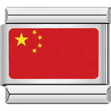 Chinese flag Italian charm bracelet link