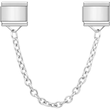 Classic safety chain for Italian charm bracelet link