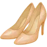 High heel pumps watercolor illustration 