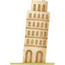 Tower of pisa watercolor illustration