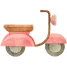 Italian motorcycle watercolor illustration
