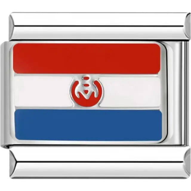 Croatian flag Italian charm bracelet link