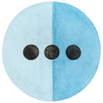 Circle with 3 dots watercolor illustration