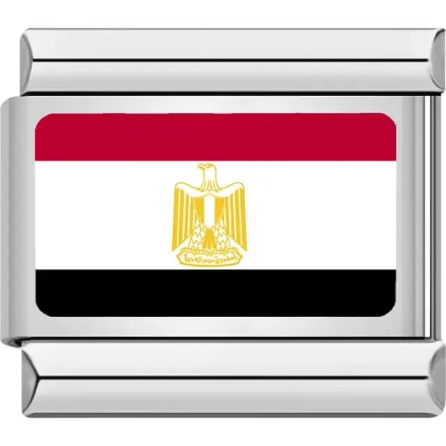 Egyptian flag Italian charm bracelet link