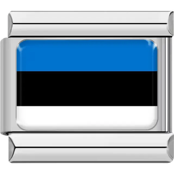 Estonian flag Italian charm bracelet link
