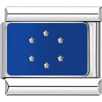 European flag Italian charm bracelet link