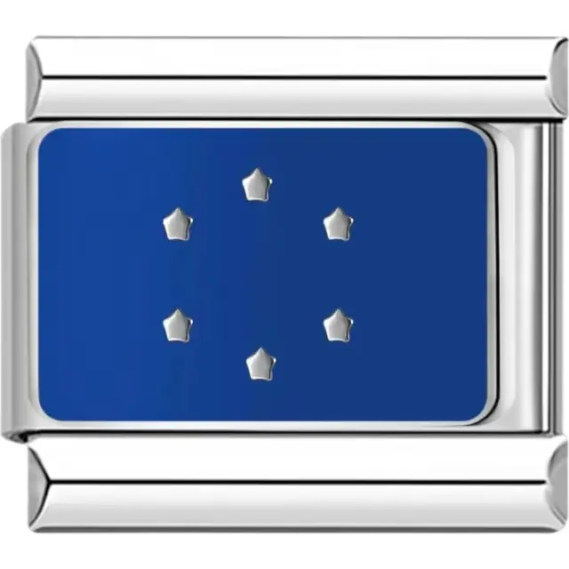 European flag Italian charm bracelet link