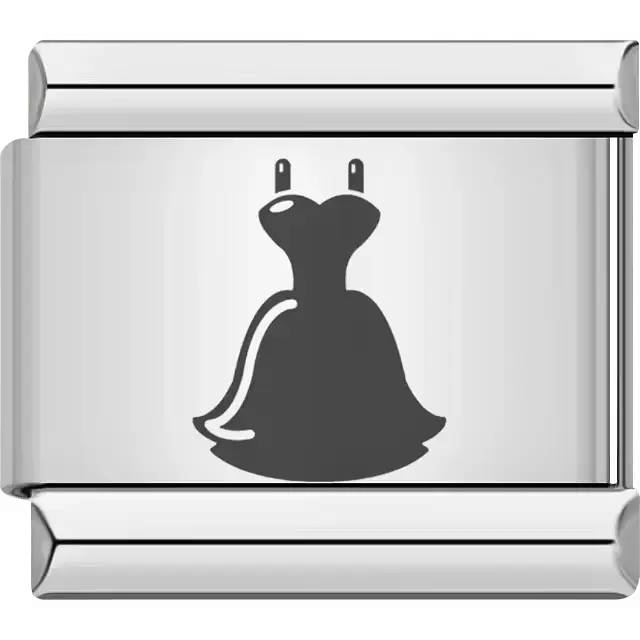 Black evening dress Italian charm bracelet link